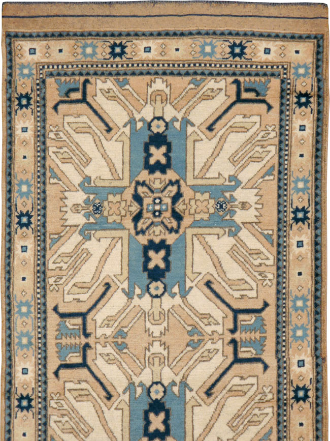 Antique Turkish Kazak Runner, No.17452 - Staging