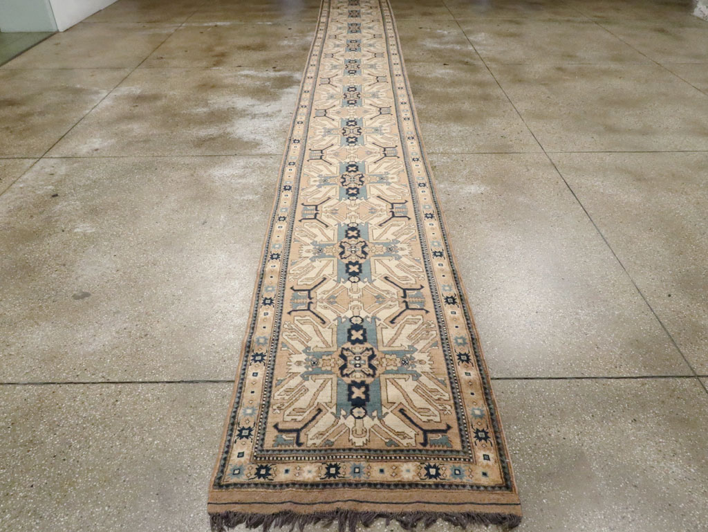 Antique Turkish Kazak Runner, No.17452 - Staging