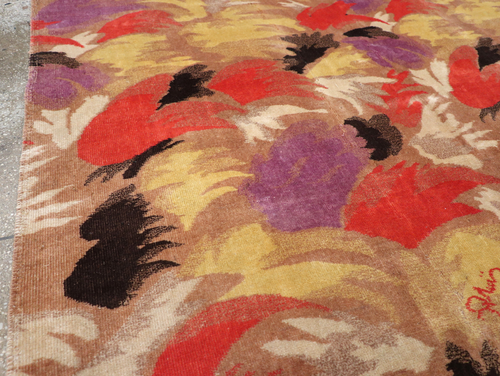 Vintage Turkish Art Deco Rug, No.17470 - Staging