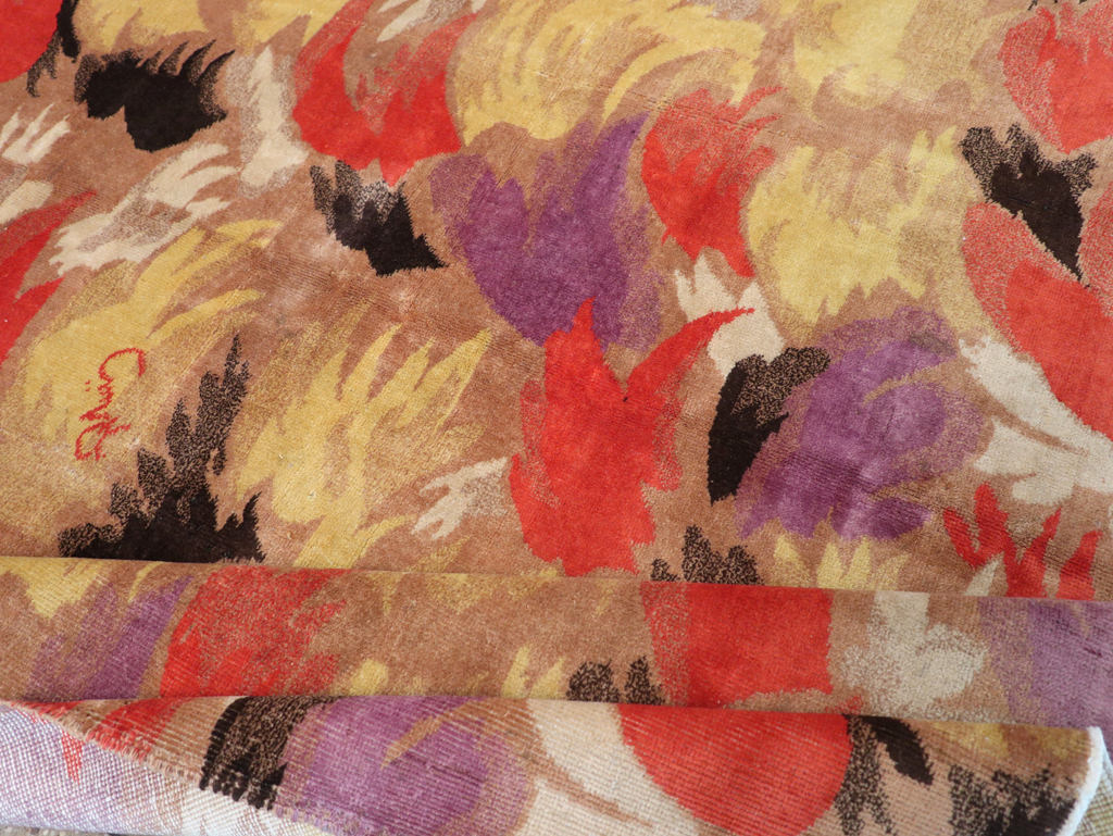 Vintage Turkish Art Deco Rug, No.17470 - Staging