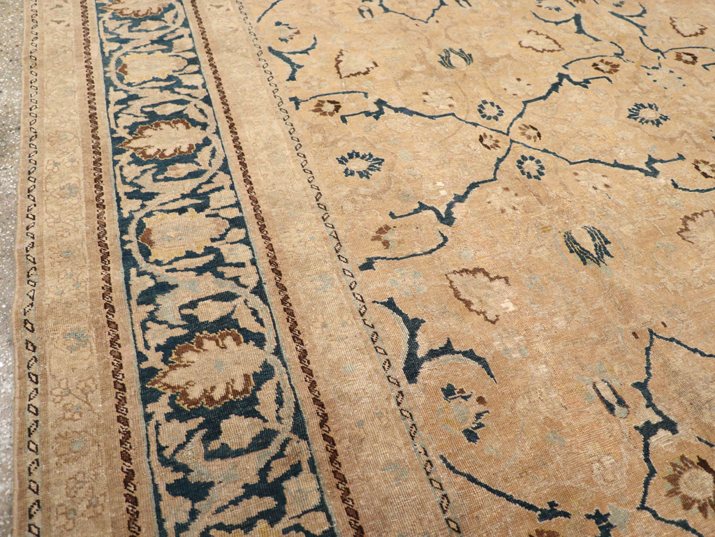 Antique Persian Tabriz Carpet, No.17479 - Staging