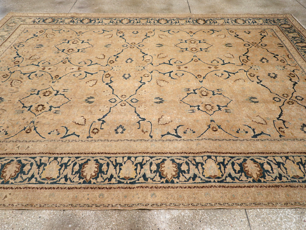 Antique Persian Tabriz Carpet, No.17479 - Staging