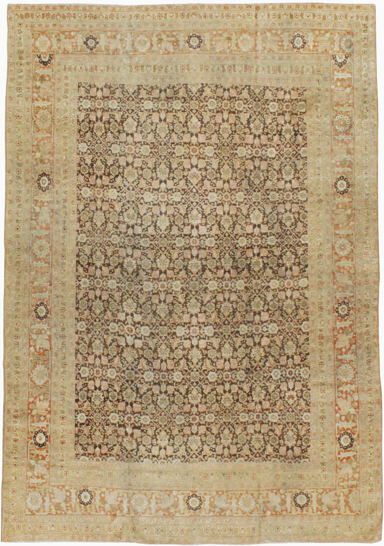 Tabriz Persian Antique Carpet, No.17487 - Staging