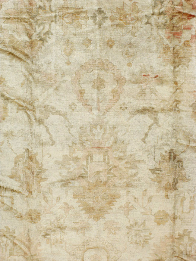 Antique Turkish Oushak Carpet, No.17490 - Staging