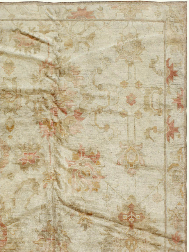 Antique Turkish Oushak Carpet, No.17490 - Staging