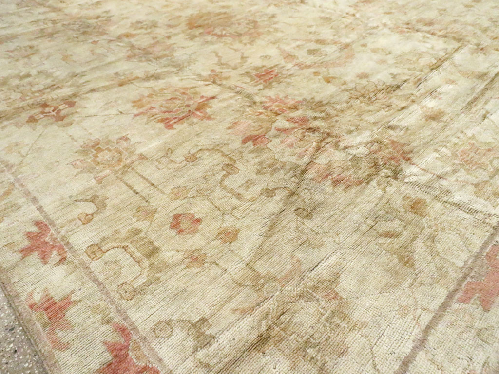 Antique Turkish Oushak Carpet, No.17490 - Staging