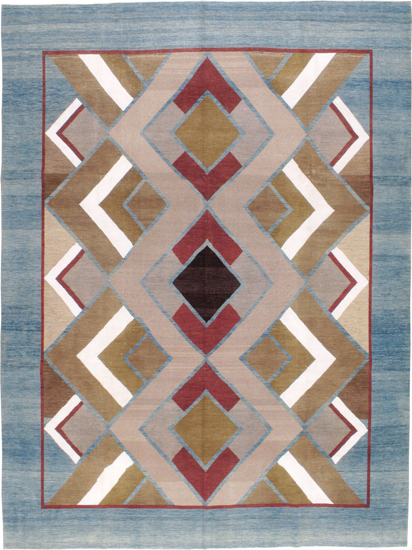 Modernist Persian Tabriz Carpet, No.17507 - Staging