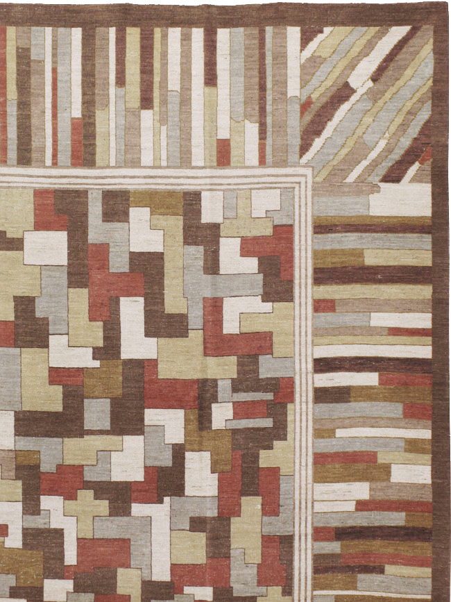 Modernist Persian Tabriz  Carpet, No.17508 - Staging