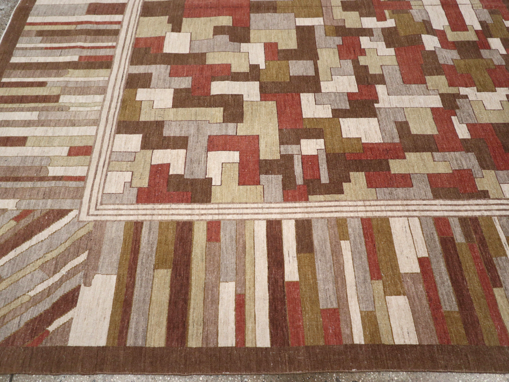 Modernist Persian Tabriz  Carpet, No.17508 - Staging