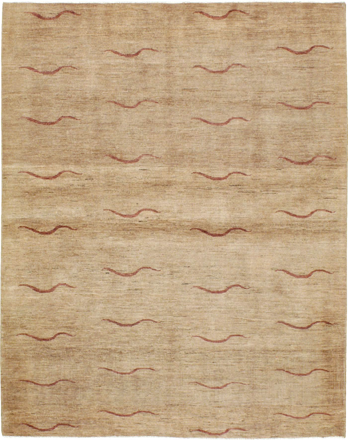 Modernist Persian Tabriz Rug, No.17509 - Staging