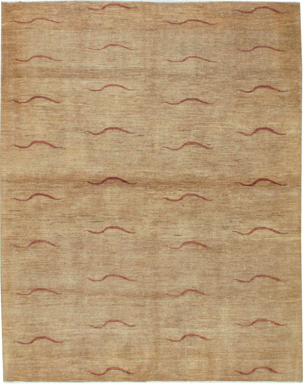 Modernist Persian Tabriz Rug, No.17509 - Staging