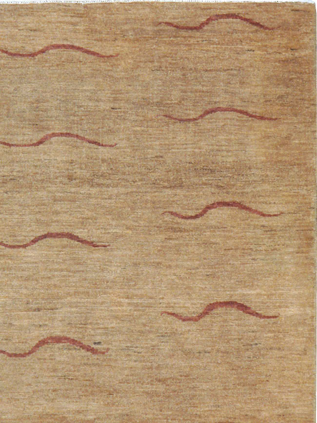 Modernist Persian Tabriz Rug, No.17509 - Staging