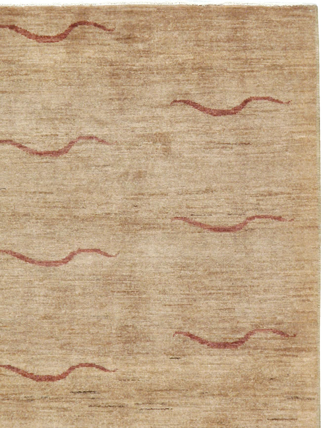 Modernist Persian Tabriz Rug, No.17509 - Staging