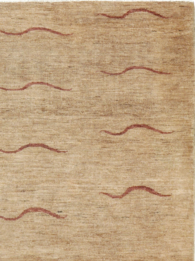 Modernist Persian Tabriz Rug, No.17509 - Staging