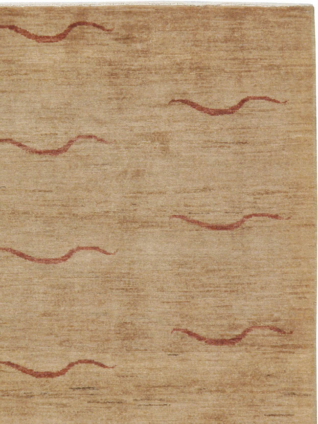 Modernist Persian Tabriz Rug, No.17509 - Staging