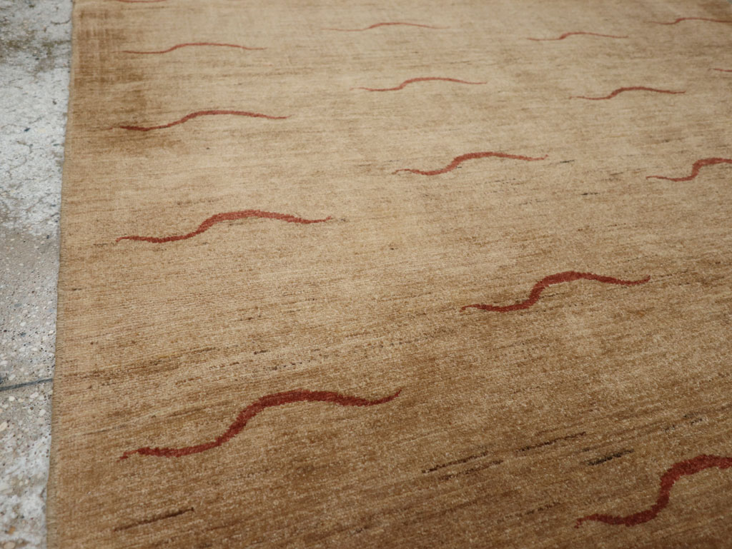 Modernist Persian Tabriz Rug, No.17509 - Staging