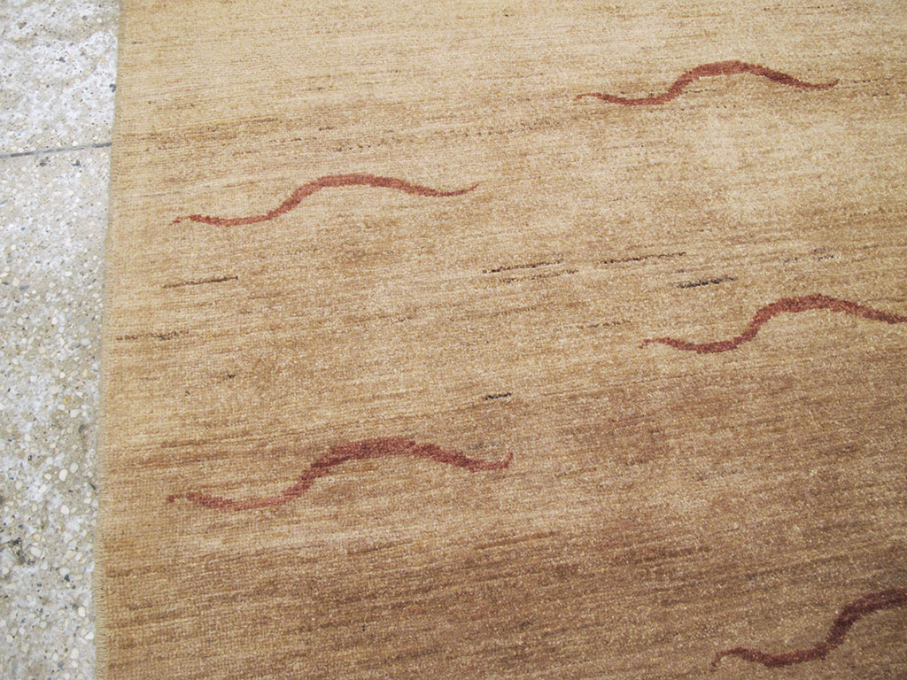 Modernist Persian Tabriz Rug, No.17509 - Staging