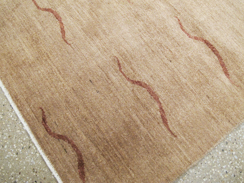 Modernist Persian Tabriz Rug, No.17509 - Staging