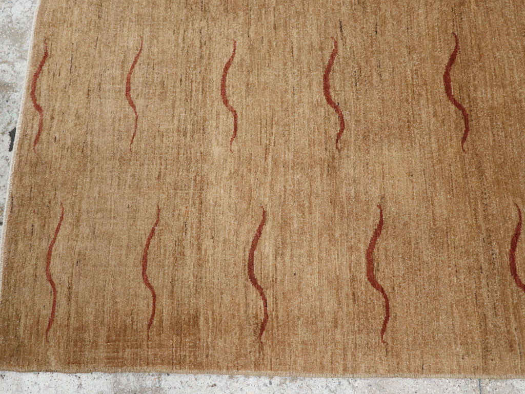 Modernist Persian Tabriz Rug, No.17509 - Staging