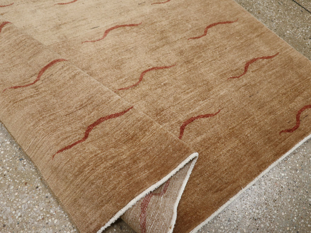 Modernist Persian Tabriz Rug, No.17509 - Staging