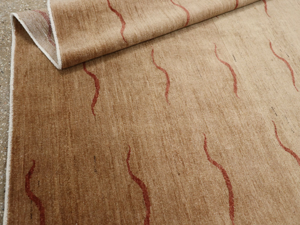 Modernist Persian Tabriz Rug, No.17509 - Staging