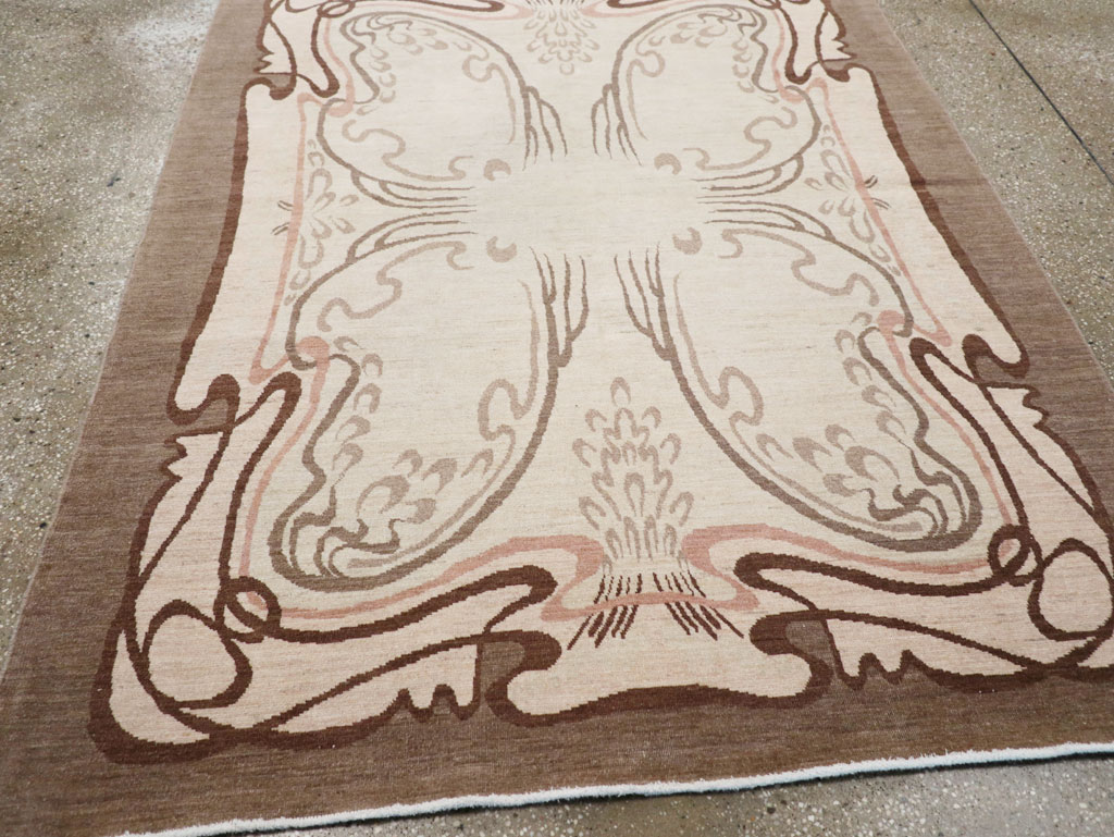 Modernist Persian Tabriz Rug, No.17516 - Staging