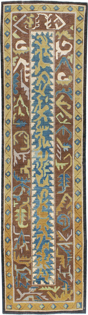 Modernist Persian Tabriz Runner, No.17517 - Staging