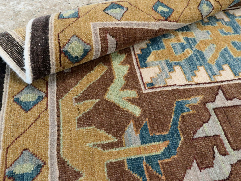 Modernist Persian Tabriz Runner, No.17517 - Staging