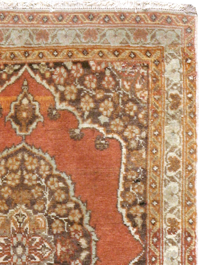 Antique Persian Tabriz Rug (Pair: 1 of 2), No.17520 - Staging