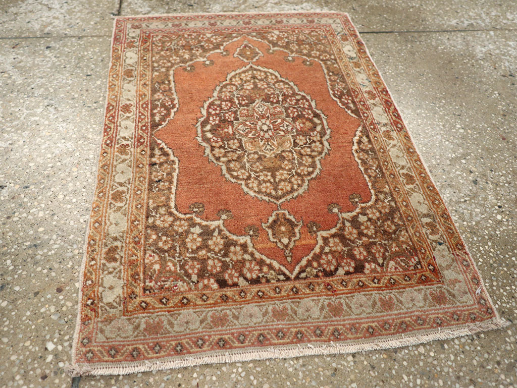 Antique Persian Tabriz Rug (Pair: 1 of 2), No.17520 - Staging