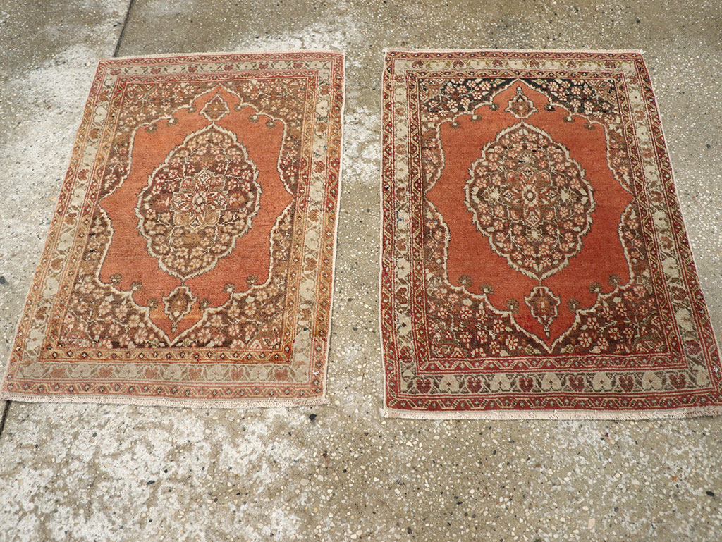 Antique Persian Tabriz Rug (Pair: 1 of 2), No.17520 - Staging