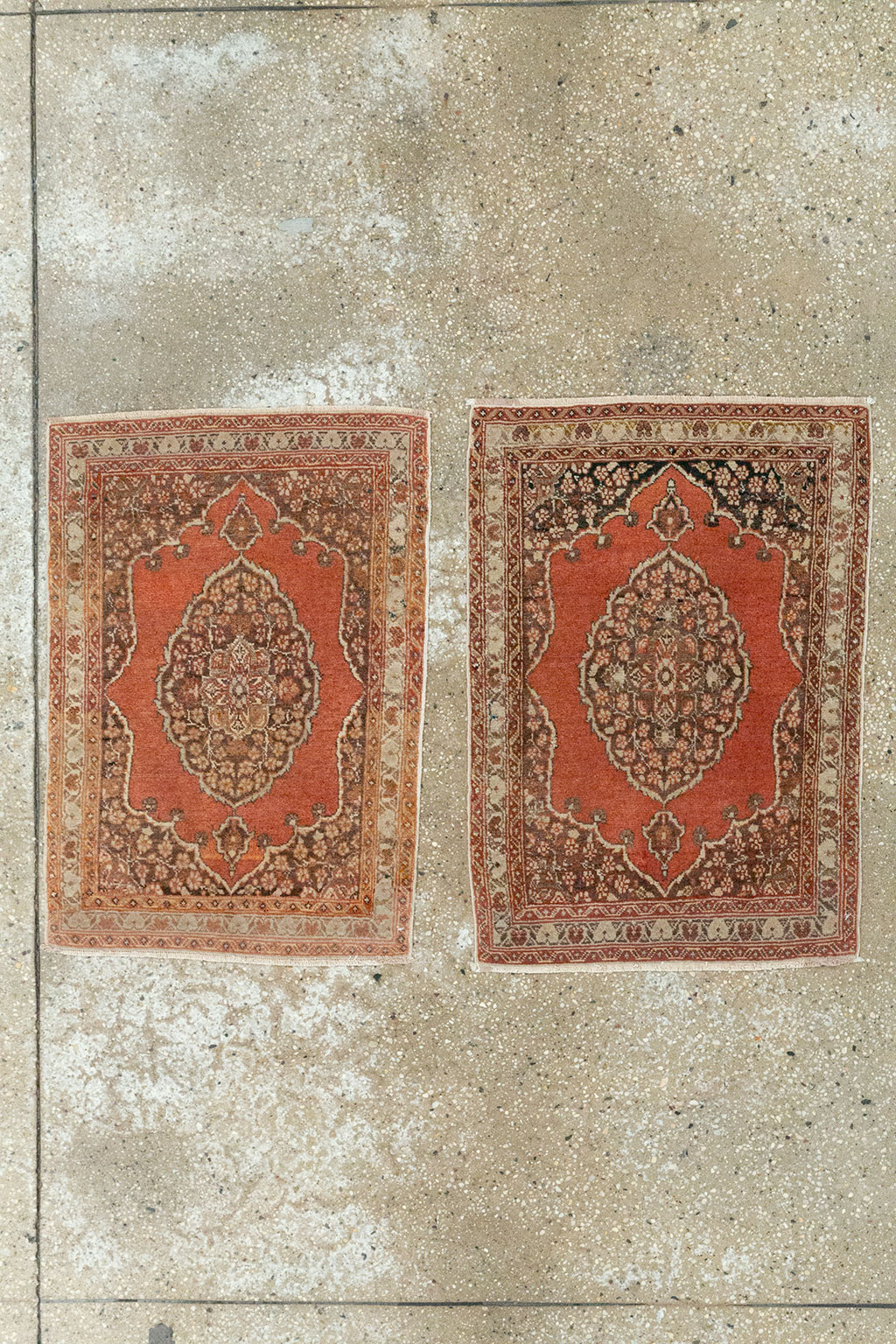 Antique Persian Tabriz Rug (Pair: 1 of 2), No.17520 - Staging