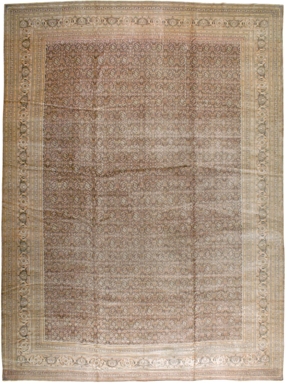 Antique Persian Tabriz Carpet, No.17524 - Staging