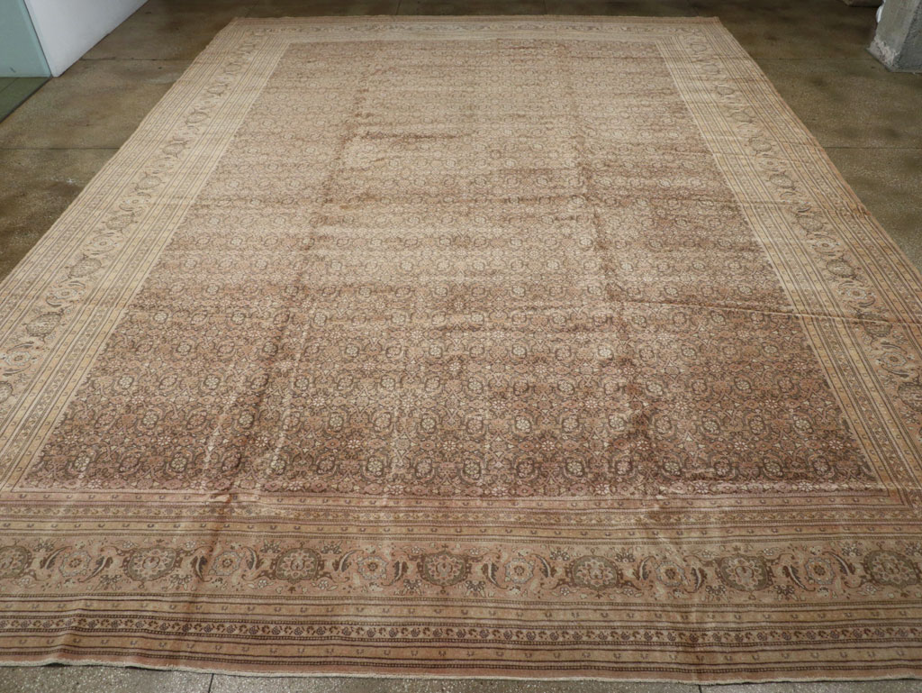 Antique Persian Tabriz Carpet, No.17524 - Staging
