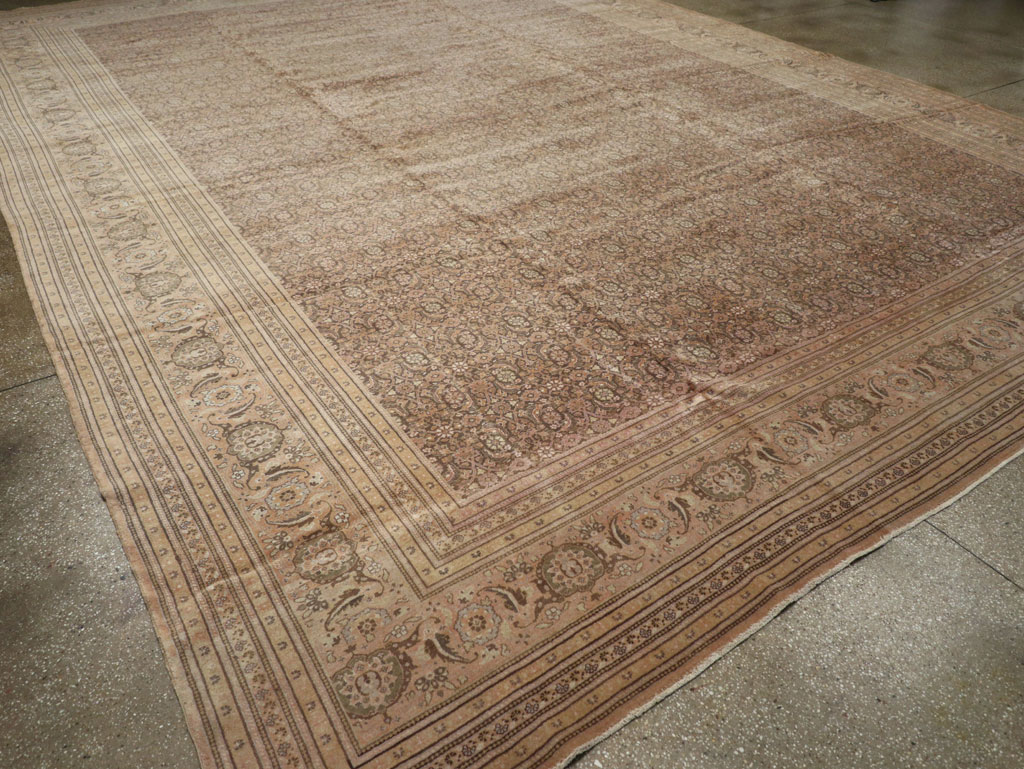 Antique Persian Tabriz Carpet, No.17524 - Staging