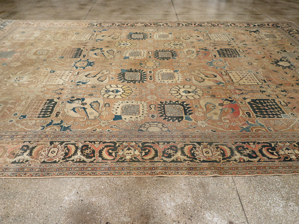 Antique Persian Tabriz Hagi Jalili Carpet, No.17551 - Staging
