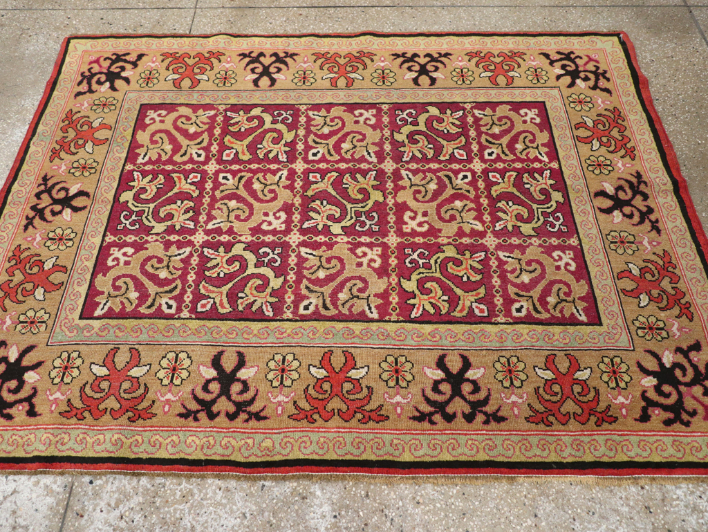 Antique East Turkestan Samarkand Rug, No.17563 - Staging