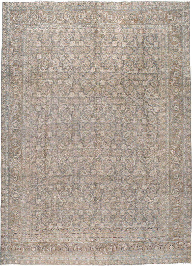 Antique Persian Tabriz Rug, No.17579 - Staging