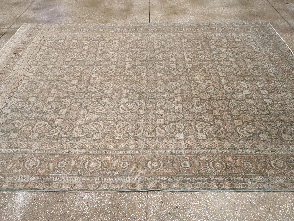 Antique Persian Tabriz Rug, No.17579 - Staging