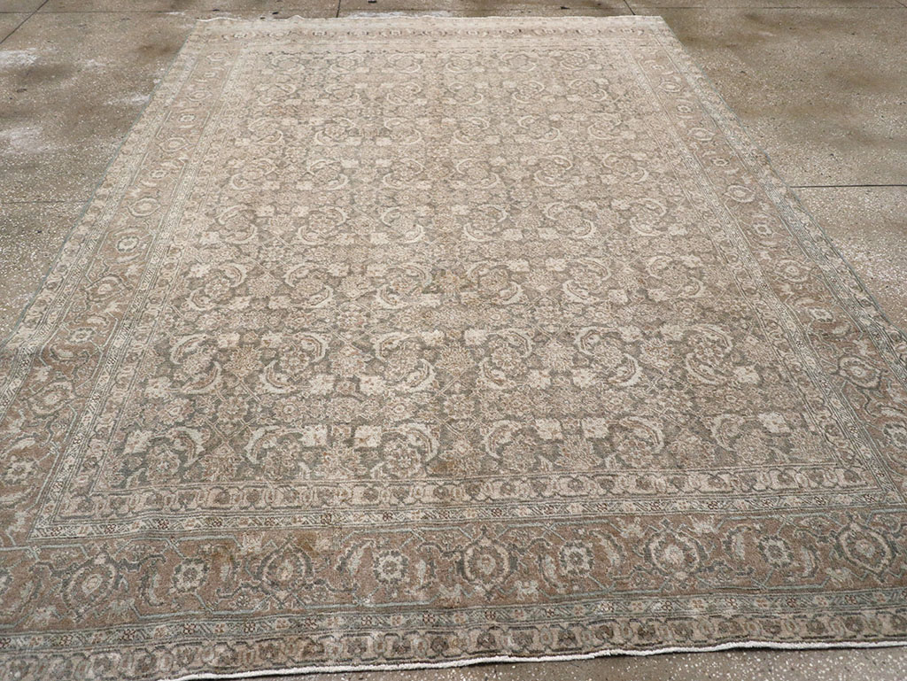 Antique Persian Tabriz Rug, No.17579 - Staging