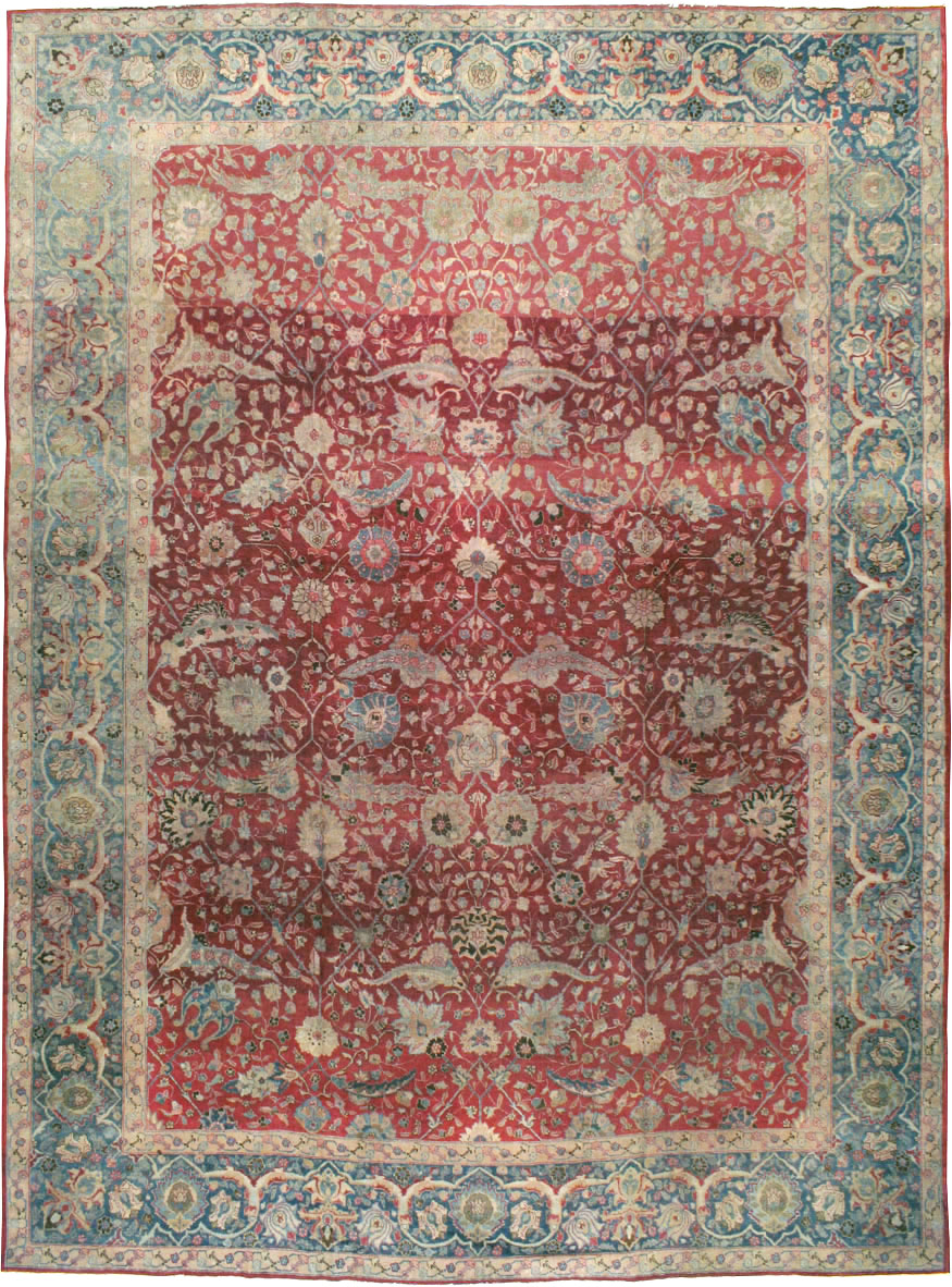 Antique Persian Tabriz Carpet, No.17609 - Staging