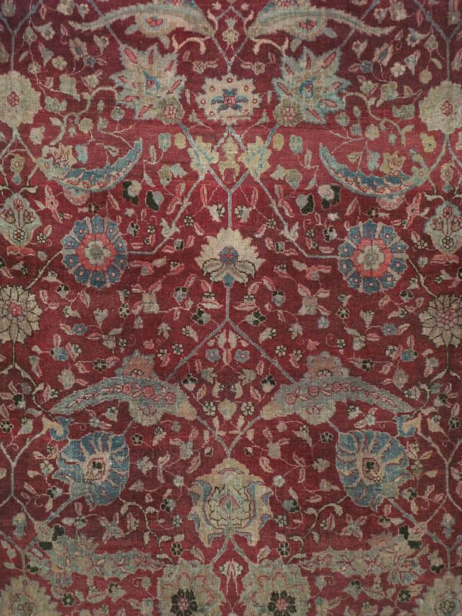 Antique Persian Tabriz Carpet, No.17609 - Staging