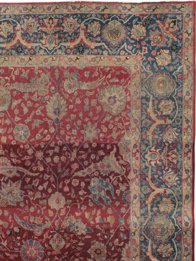 Antique Persian Tabriz Carpet, No.17609 - Staging