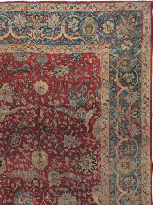 Antique Persian Tabriz Carpet, No.17609 - Staging