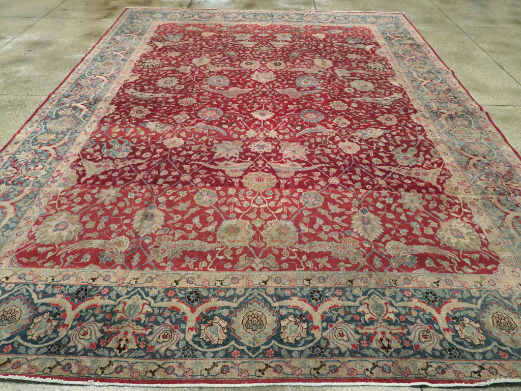Antique Persian Tabriz Carpet, No.17609 - Staging