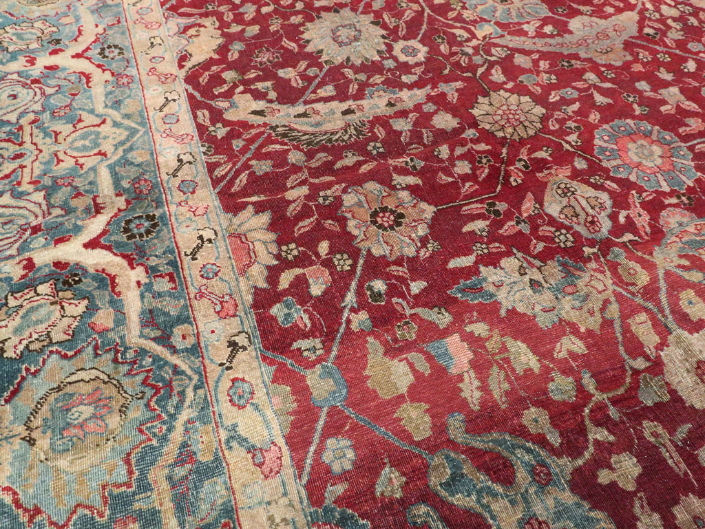 Antique Persian Tabriz Carpet, No.17609 - Staging