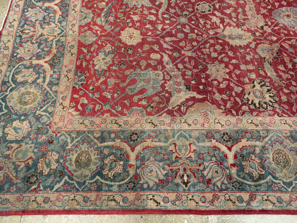 Antique Persian Tabriz Carpet, No.17609 - Staging