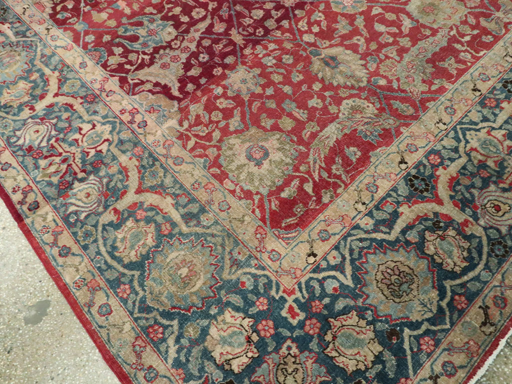 Antique Persian Tabriz Carpet, No.17609 - Staging