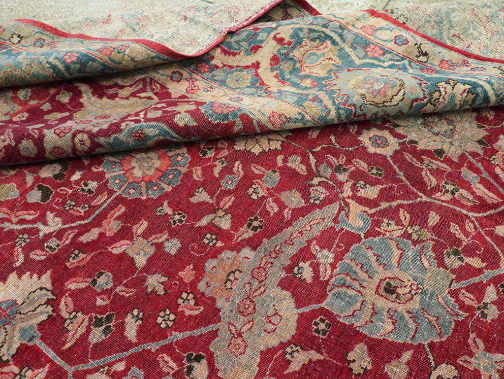 Antique Persian Tabriz Carpet, No.17609 - Staging