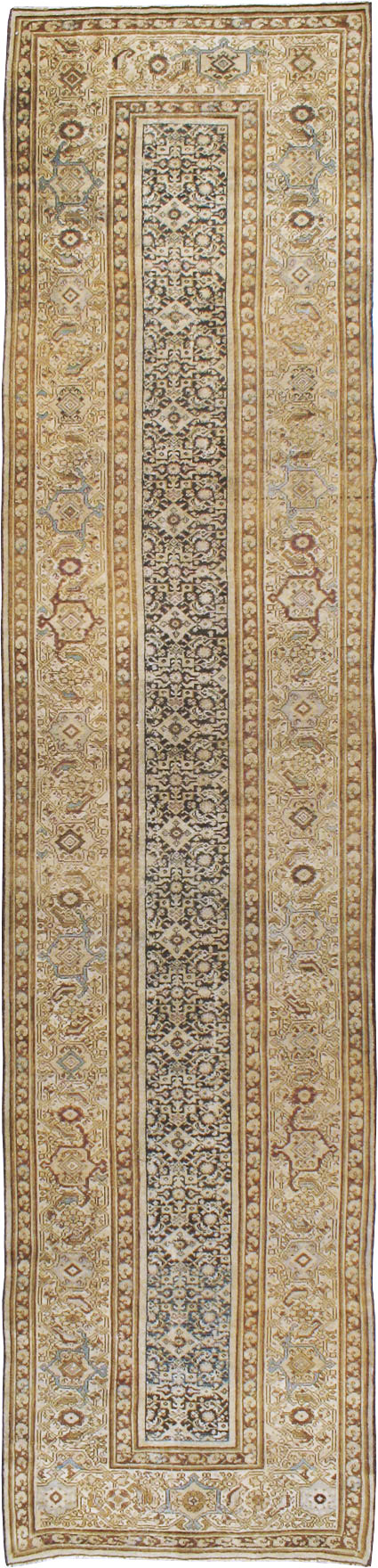 Antique Persian Malayer Runner, No.17621 - Staging